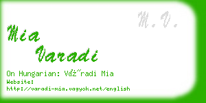 mia varadi business card